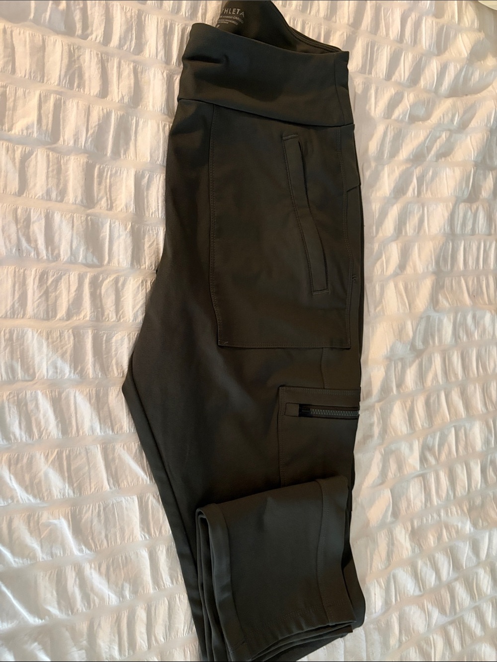 Athleta Dark Charcoal High-Waist Cargo Leggings